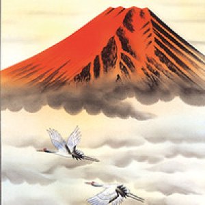 画像2: 開運掛軸　赤富士　東村