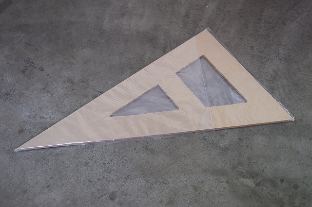 画像1: アクリル直角三角形定規 2尺×1.13尺